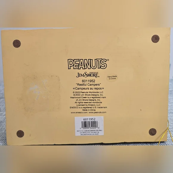 Jim Shore Peanuts Snoopy And Woodstock “Restful Campers” 6011952 - Picture 8 of 8